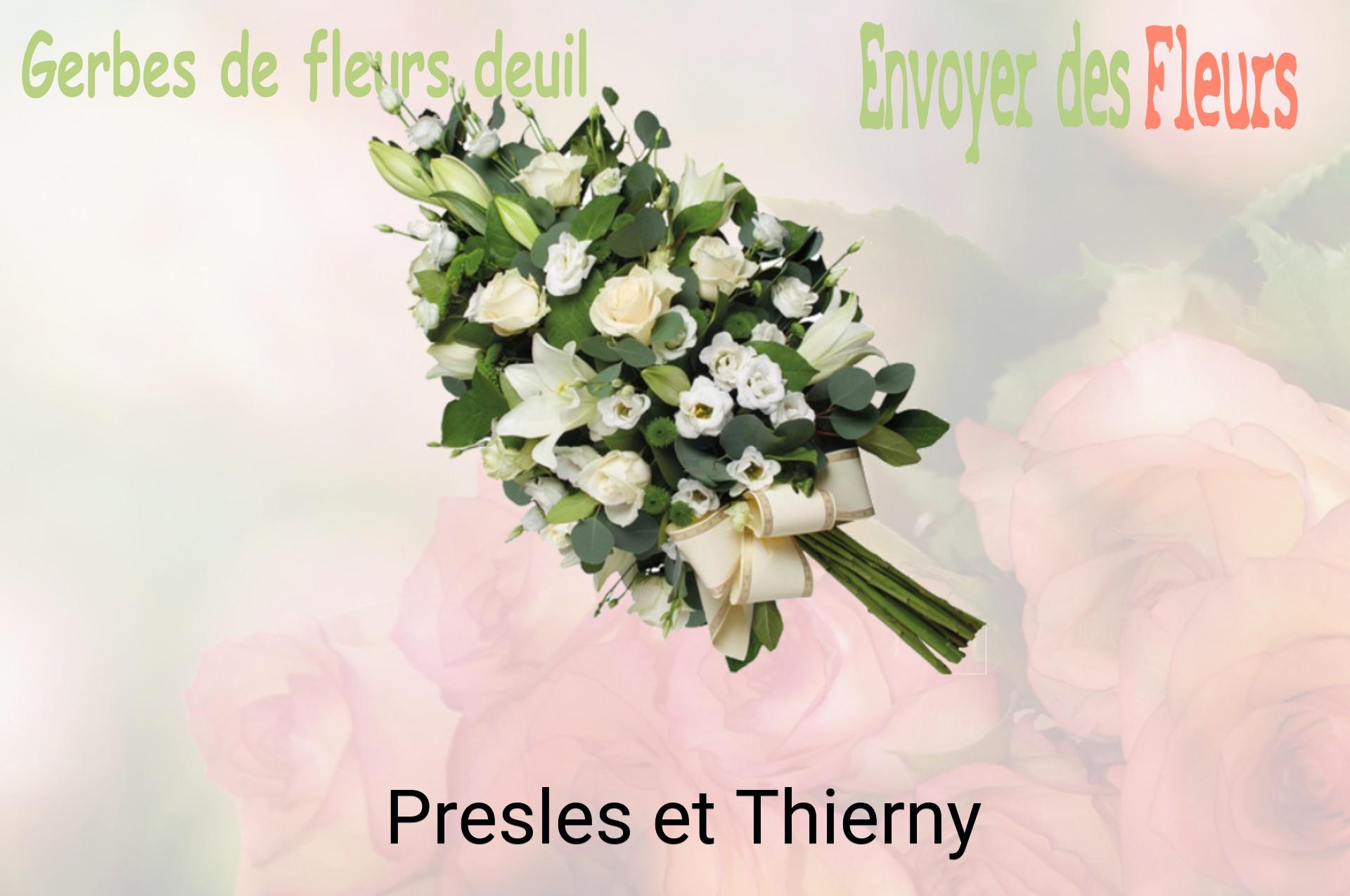 Gerbe de fleurs de deuil livrée à Presles-et-Thierny